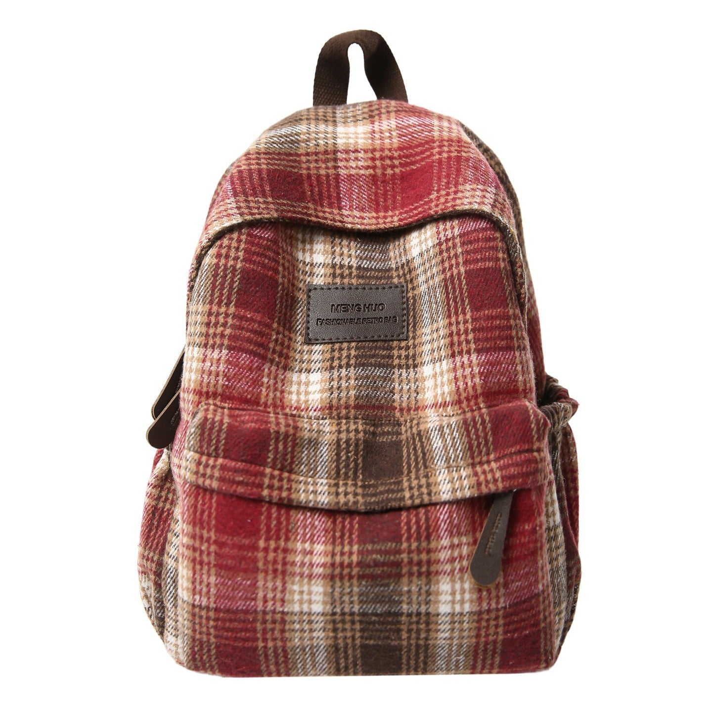 Plaid Pattern School Backpack