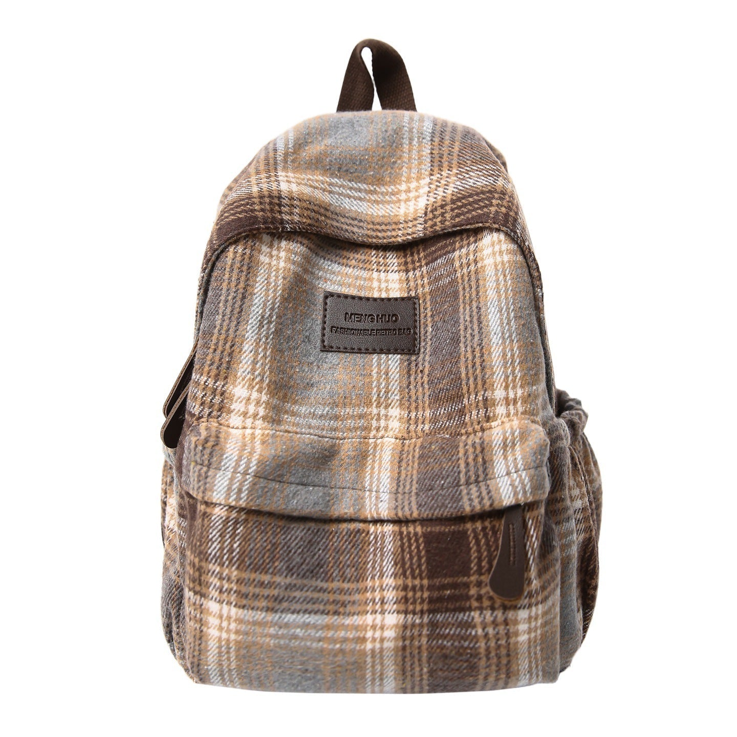 Plaid Pattern School Backpack