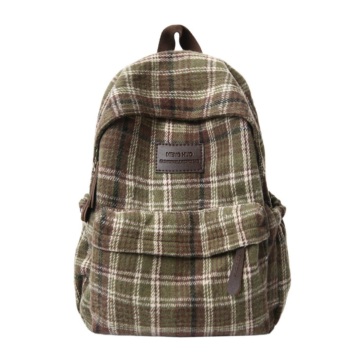 Plaid Pattern School Backpack