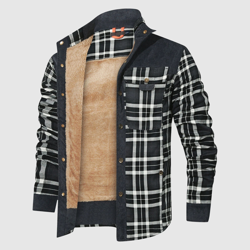 Plaid Sherpa Outdoor Jacket