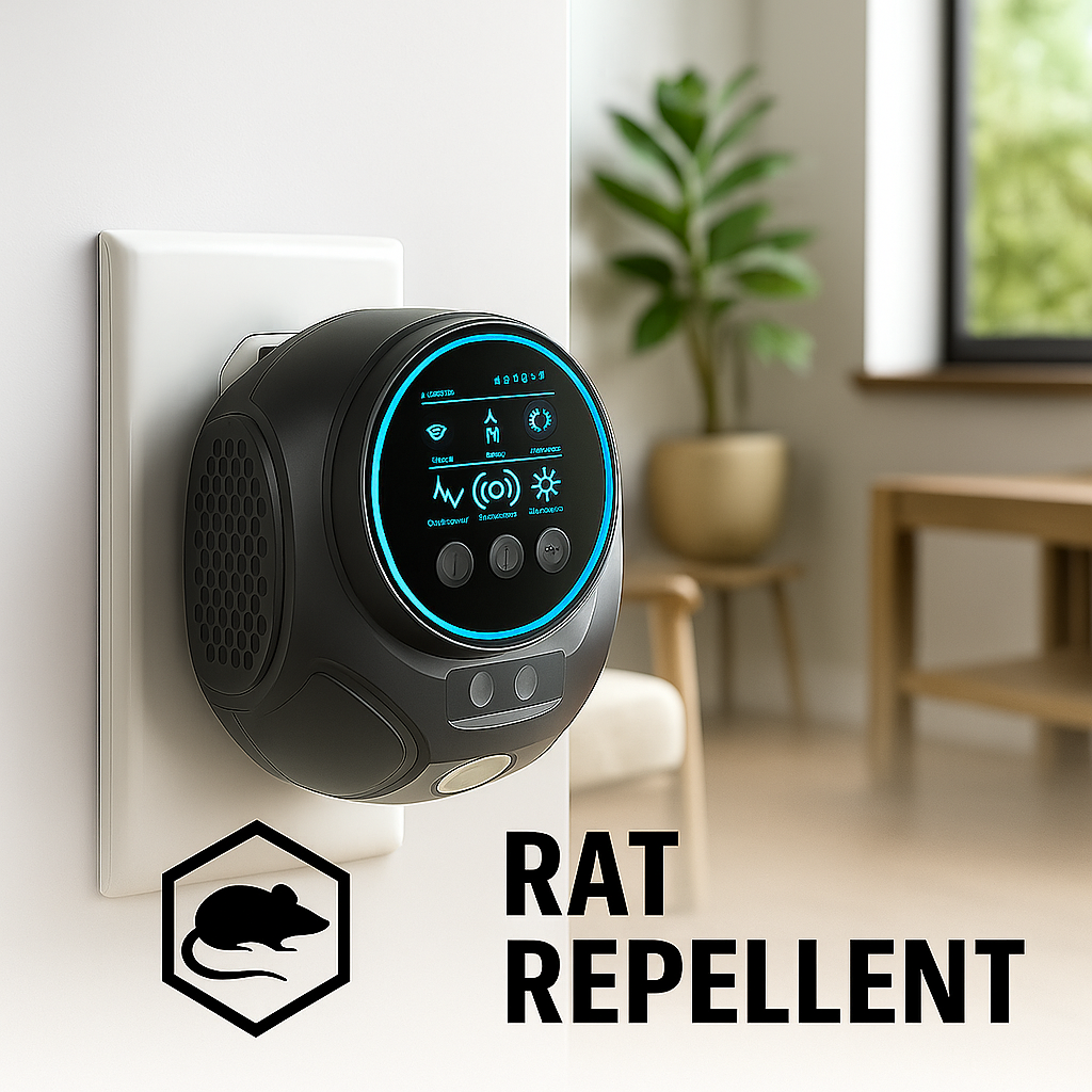 Plug-In Ultrasonic Rat Repeller Silent 3200 Sq Ft In/Out