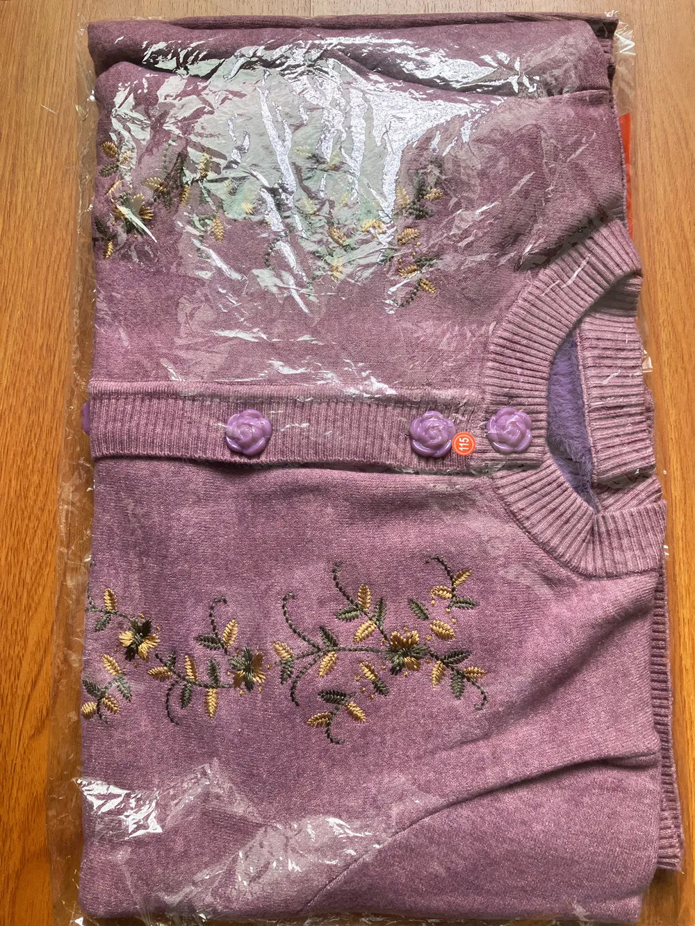 Plus-Size Fleece-Lined Knit Sweater