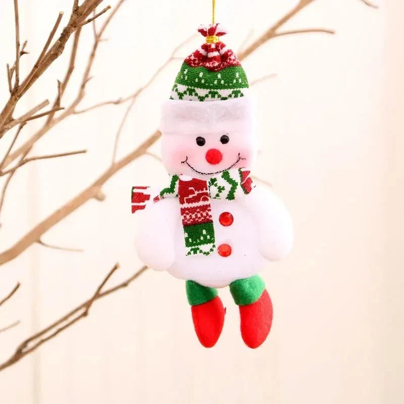 Plush Christmas Ornaments with Dangling Legs and Holiday Character Designs