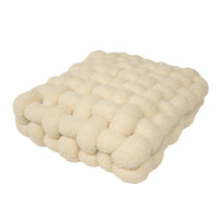 Coussin Bouclé Noué Tissé Douillet