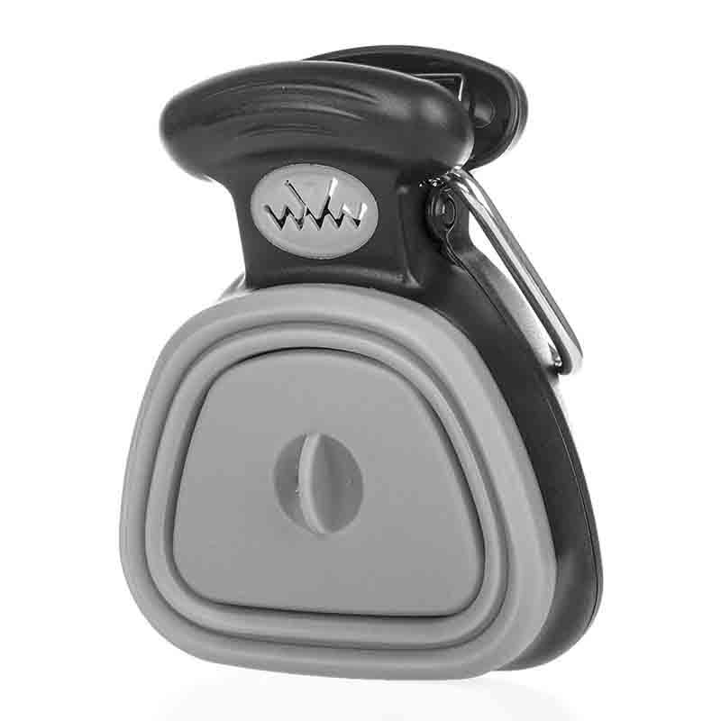 Ramasse-crottes portable pour chien avec pince et utilisation à une main