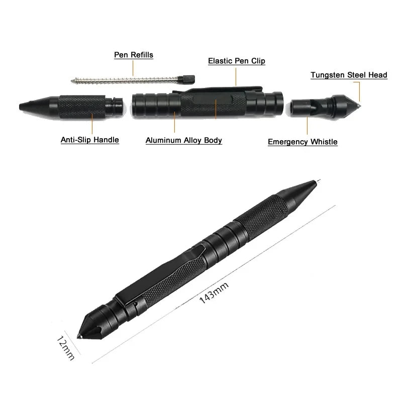 Portable Multifunctional 3-in-1 Military Tactical Pen