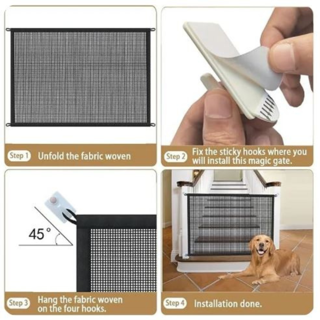 Barrière de sécurité portable pour animaux