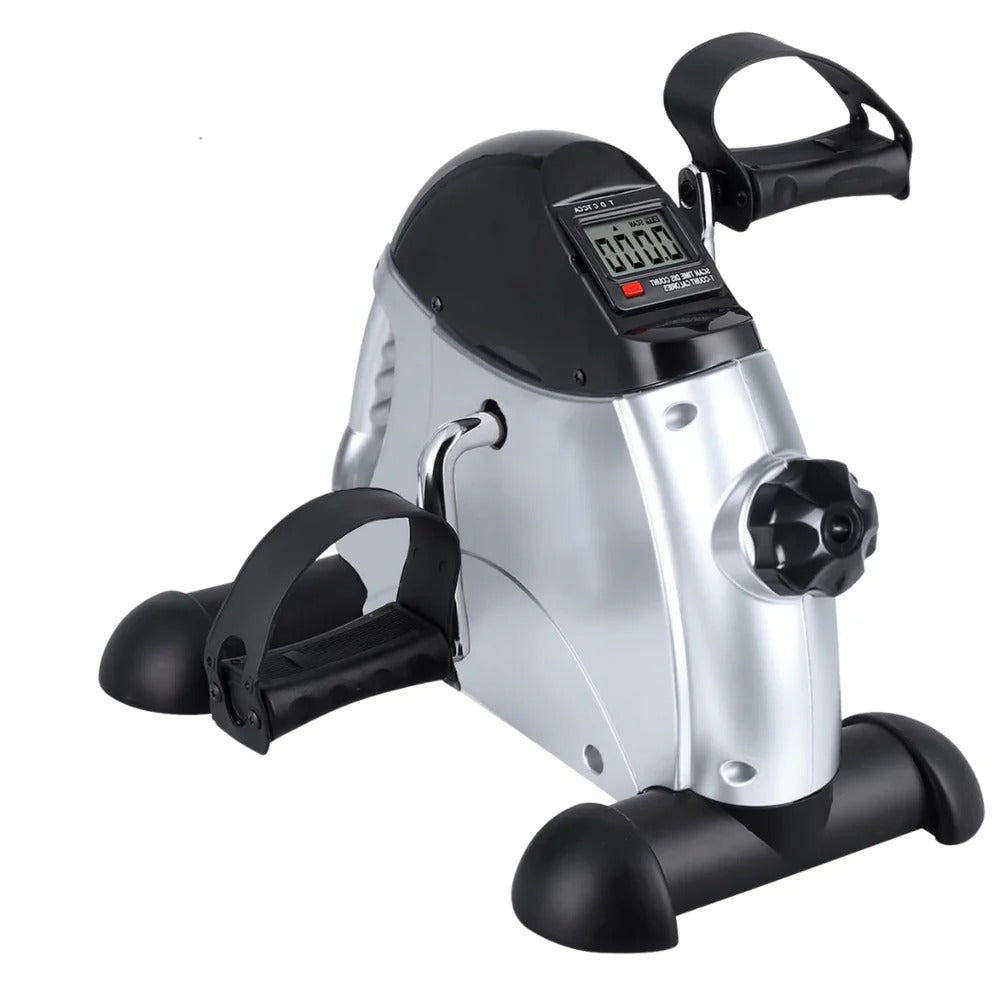 Pédalier d’exercice portable à placer sous le bureau, avec résistance réglable et écran LCD