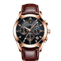 Montre-bracelet en cuir premium pour hommes