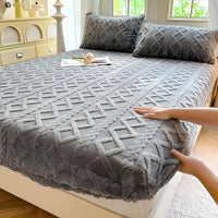 Ensemble de literie en velours sherpa moelleux