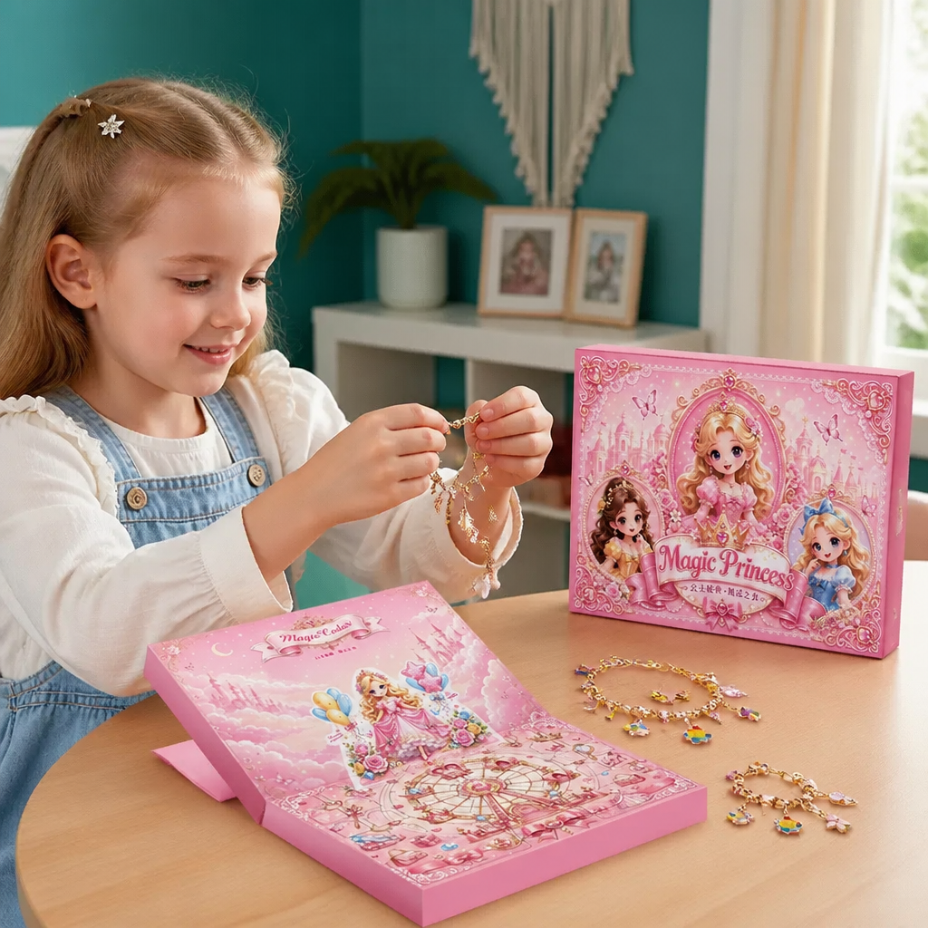 Calendrier de l’Avent de princesse – Ensemble DIY de bijoux et de bracelets