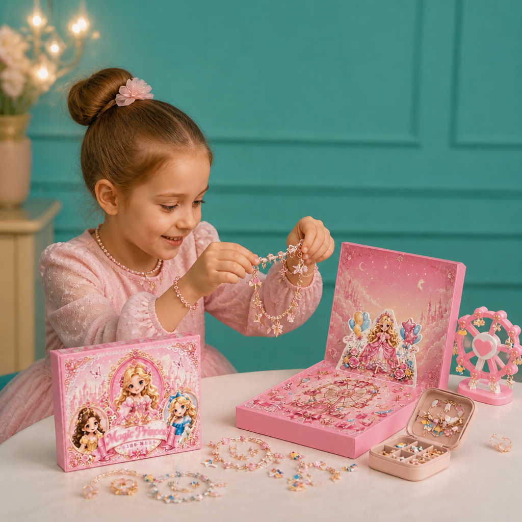 Calendrier de l’Avent de princesse – Ensemble DIY de bijoux et de bracelets