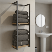 PUREDRY – Elegante toallero de pared – diseño de acero inoxidable resistente al óxido