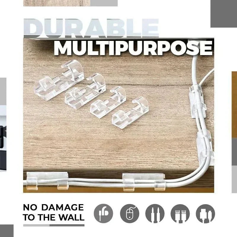 Clips rapides et discrets pour câbles et fils (lot de 20)