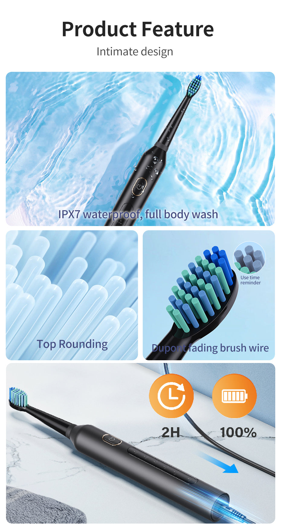 Rechargeable Sonic Electric Toothbrush - Image 4