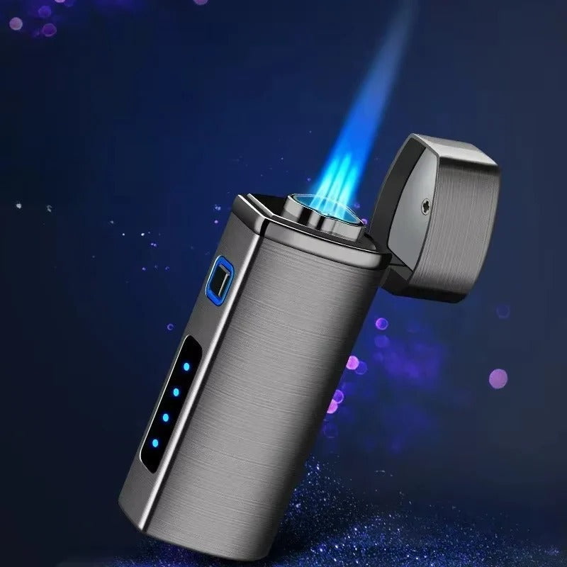 Briquet rechargeable à triple flamme jet avec activation tactile