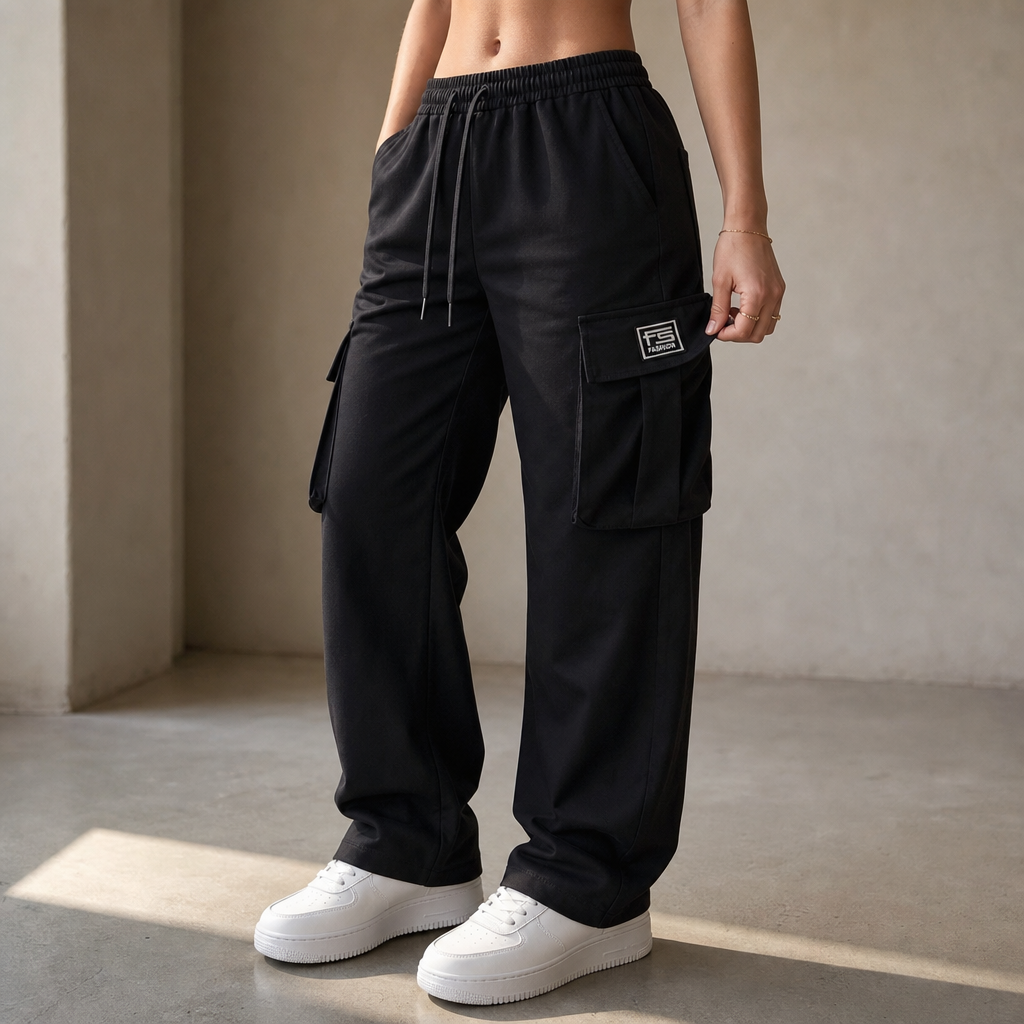 Relaxed Straight-Leg Cargo Pants