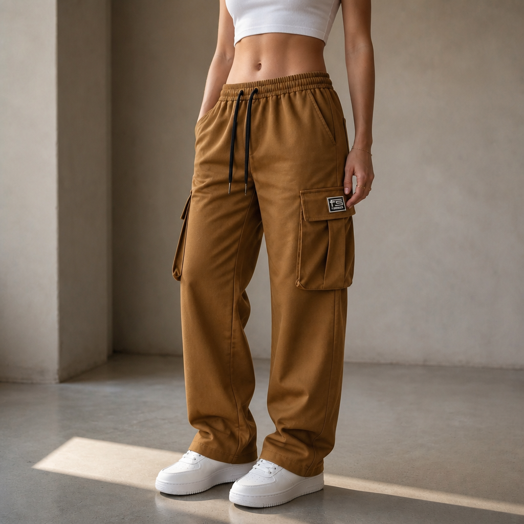 Relaxed Straight-Leg Cargo Pants
