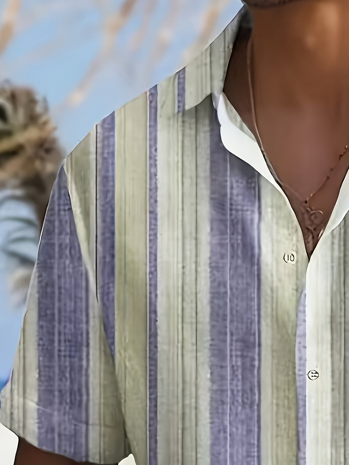Relaxed Striped Short Sleeve Shirt