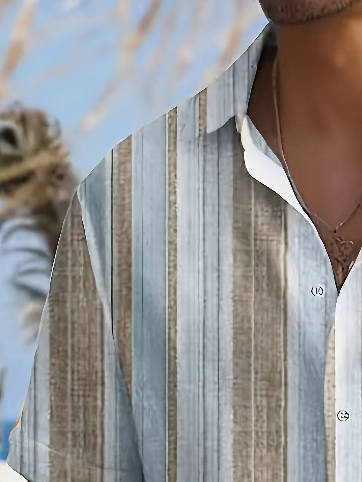 Relaxed Striped Short Sleeve Shirt