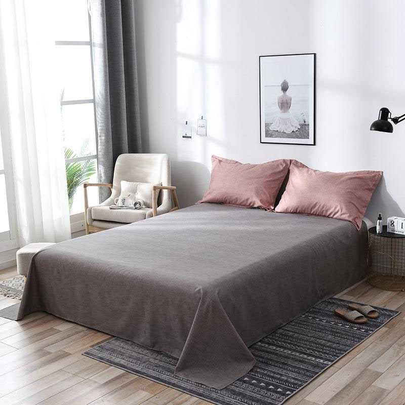 Parure de housse de couette réversible en coton et tissu mat doux