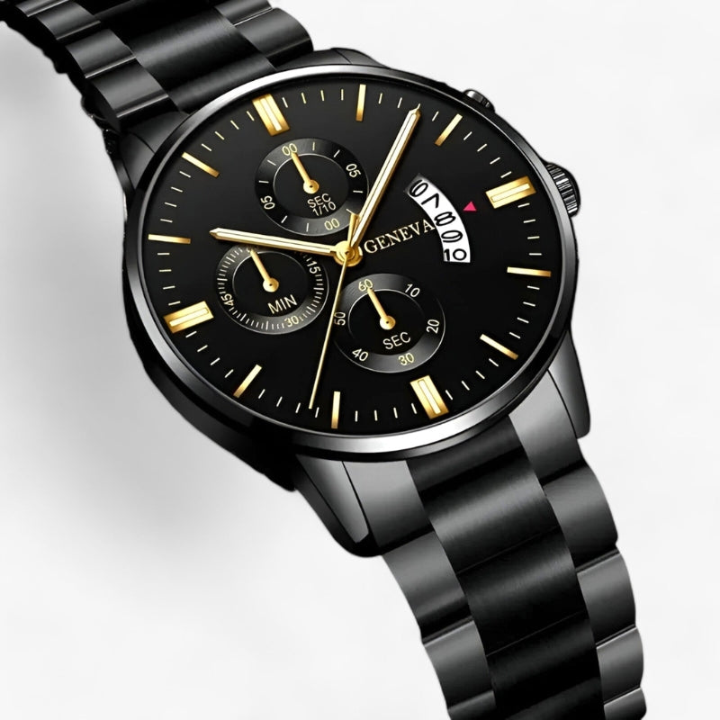 Round Dial Watch with Adjustable Bracelet