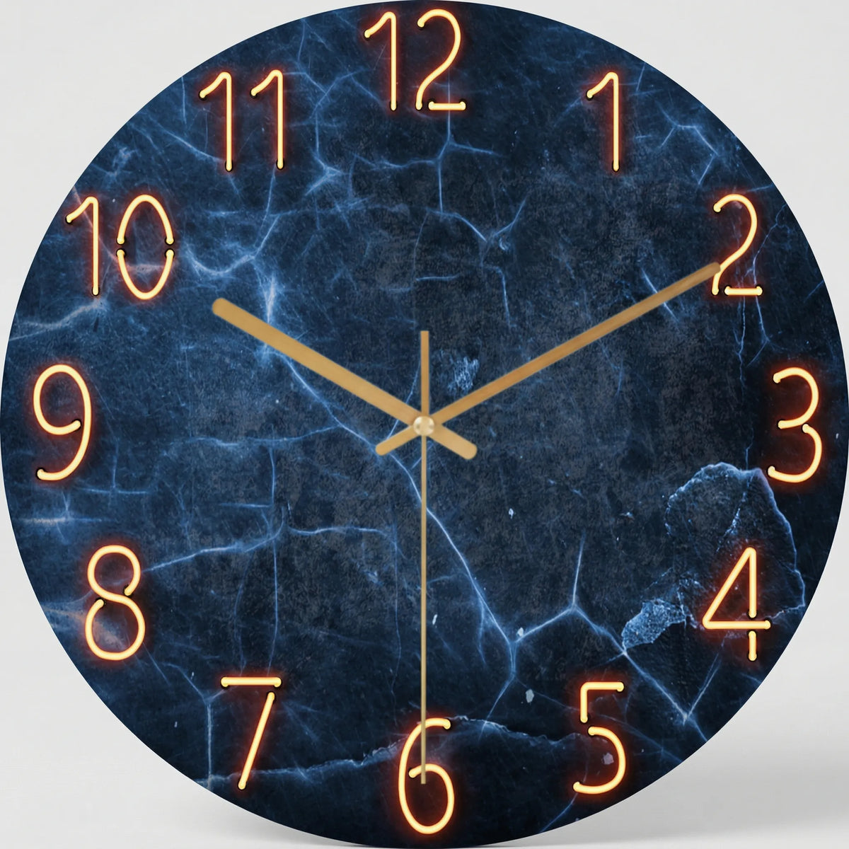 Round Wall Clock with Modern Dark Pattern