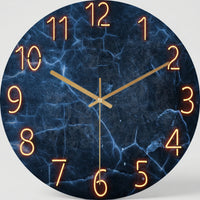 Round Wall Clock with Modern Dark Pattern