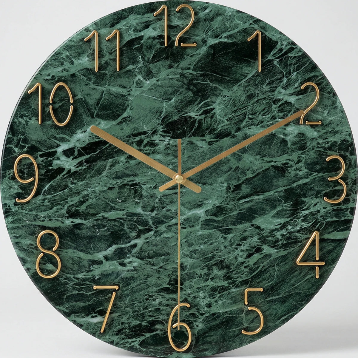 Round Wall Clock with Modern Dark Pattern