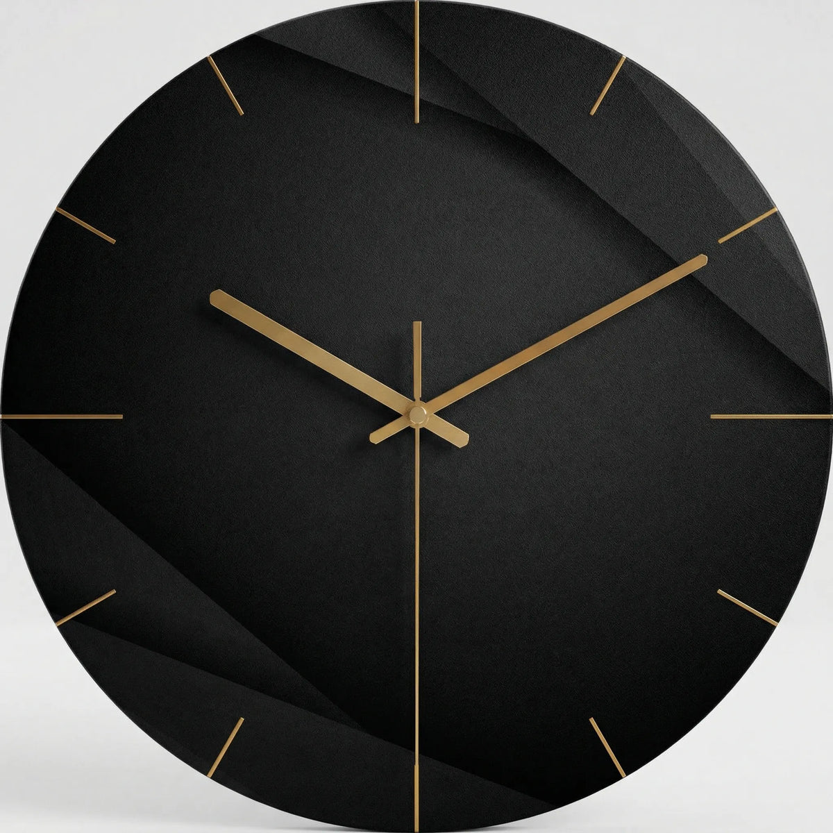 Round Wall Clock with Modern Dark Pattern