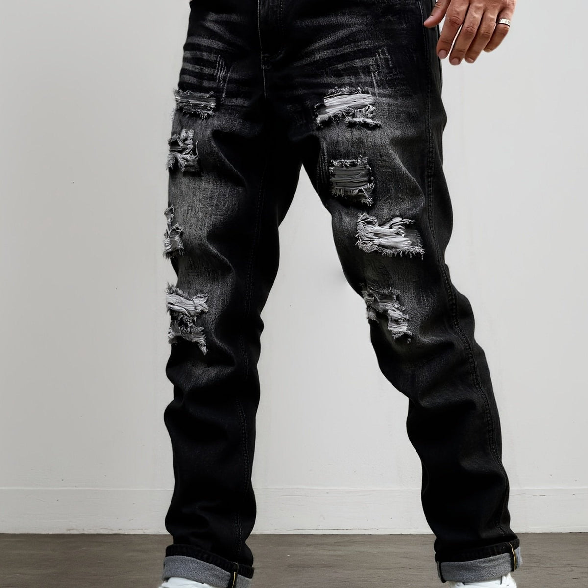 Rugged Straight-Leg Jeans