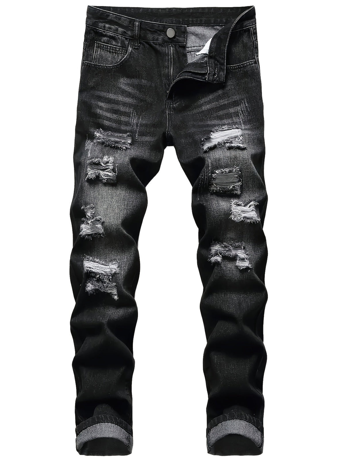 Rugged Straight-Leg Jeans