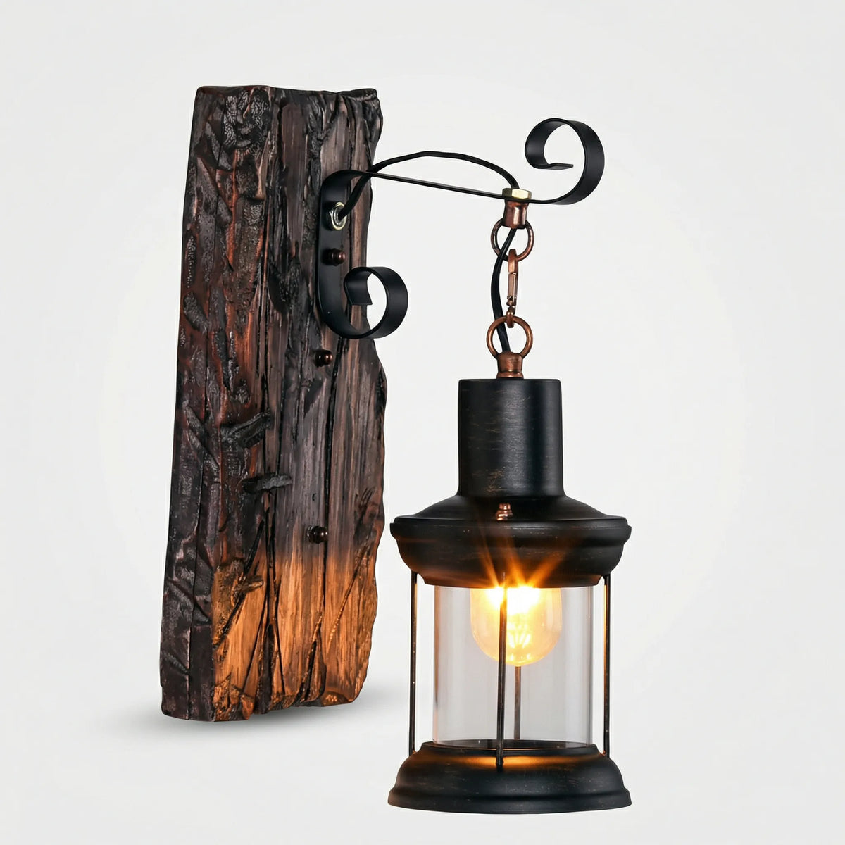 Rustic Cylindrical Wall Light