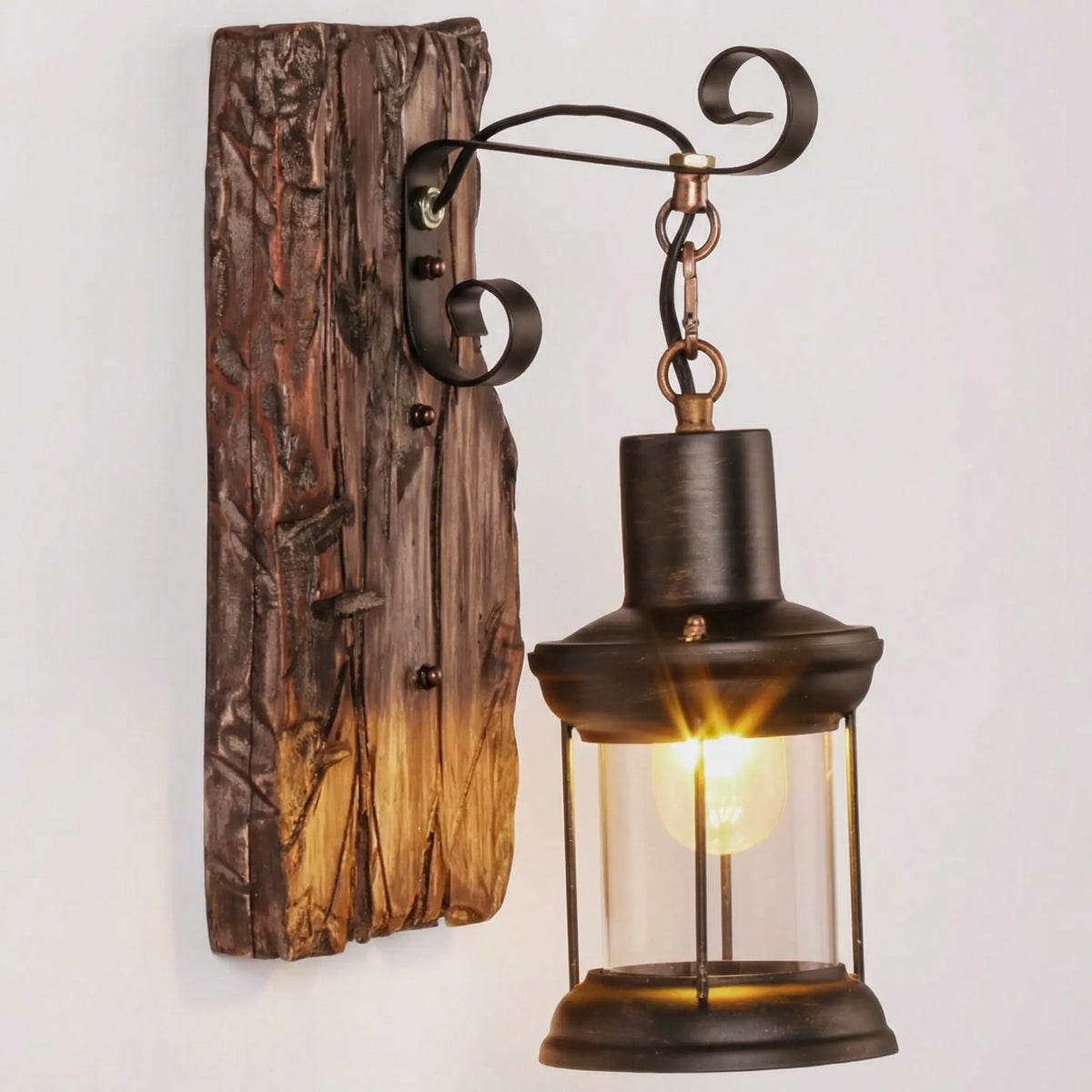 Rustic Cylindrical Wall Light