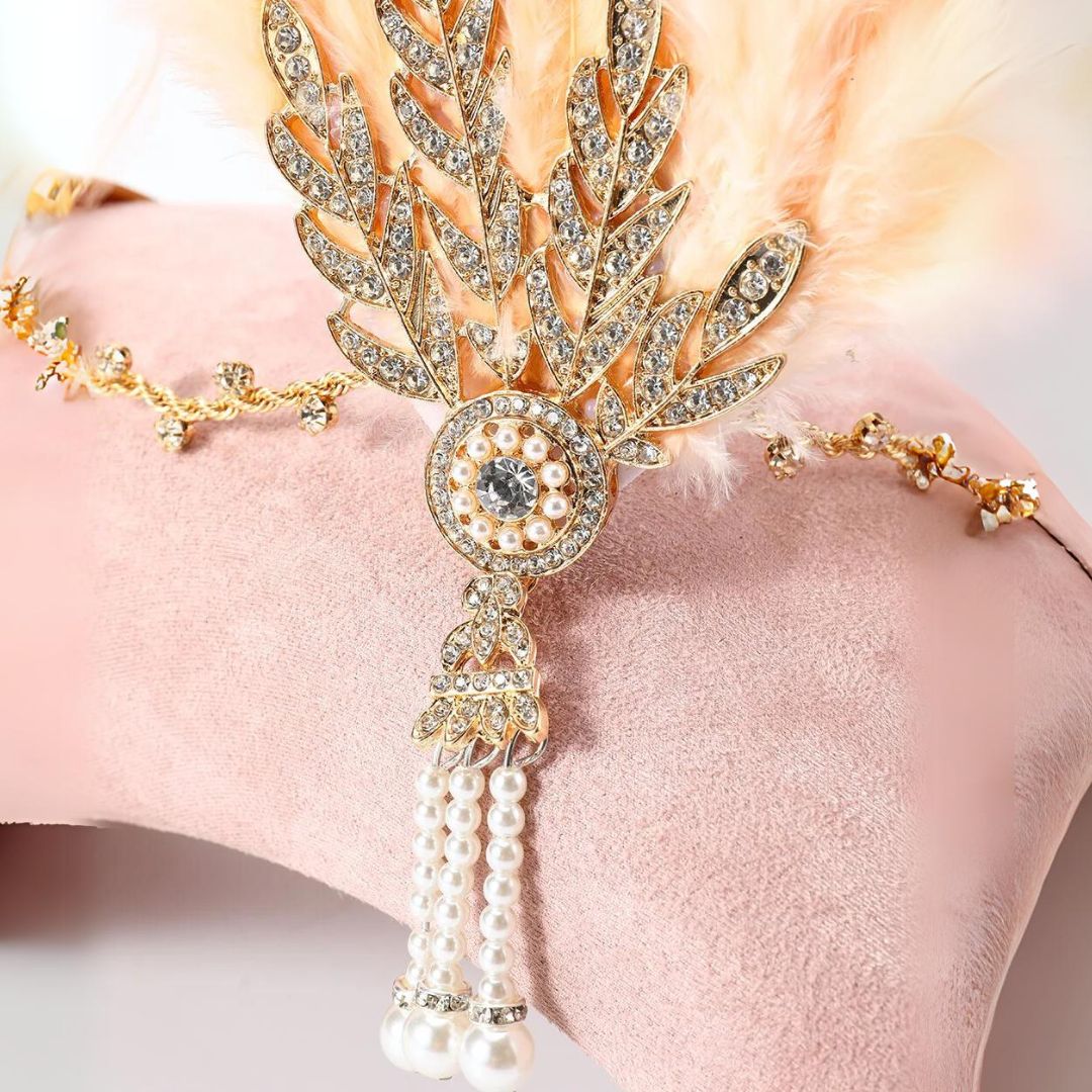 Serre-tête à plumes DavyDenver Dianna | Vintage et élégant