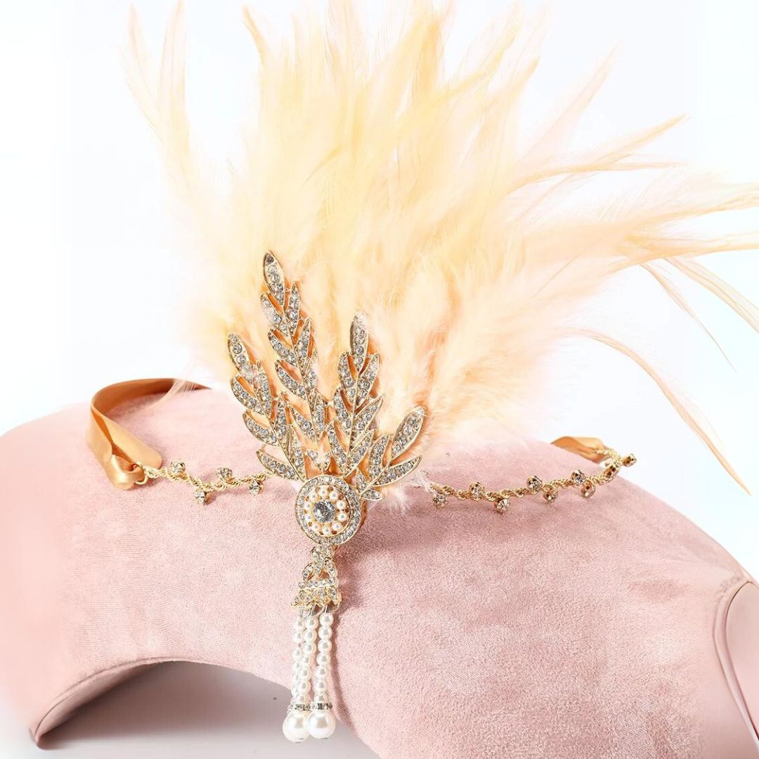 Serre-tête à plumes DavyDenver Dianna | Vintage et élégant