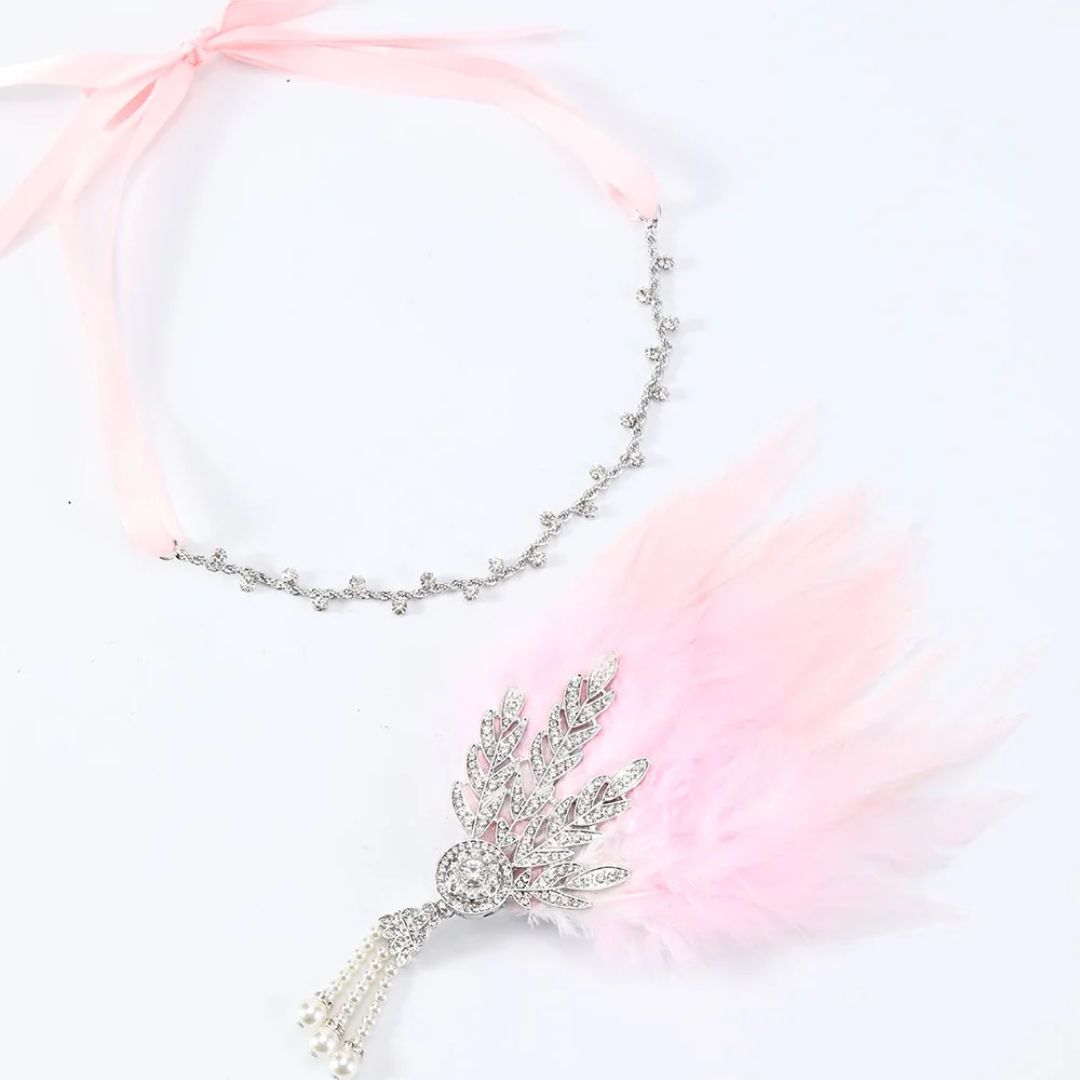 Serre-tête à plumes DavyDenver Dianna | Vintage et élégant