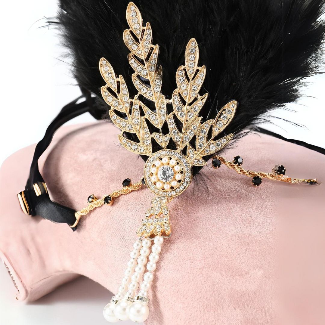 Serre-tête à plumes DavyDenver Dianna | Vintage et élégant