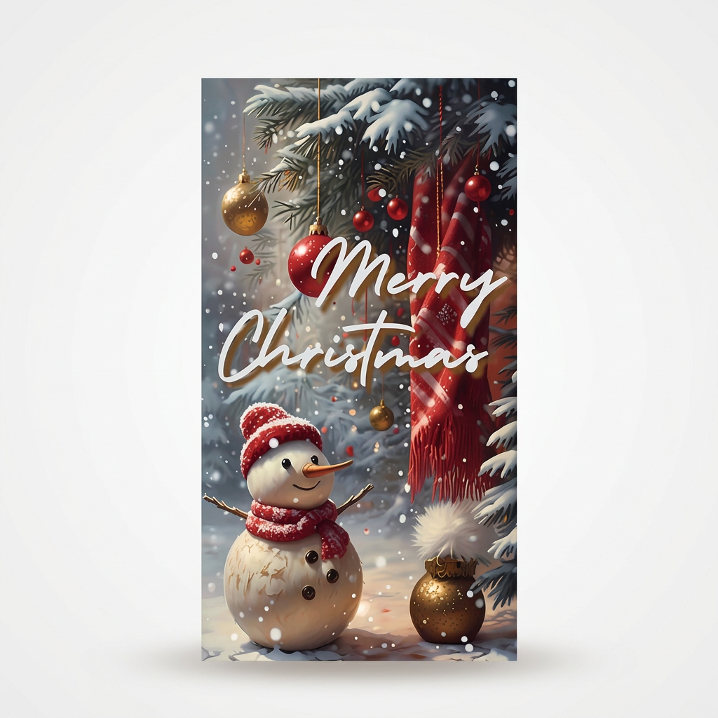 Santa and Reindeer Christmas Door Cover