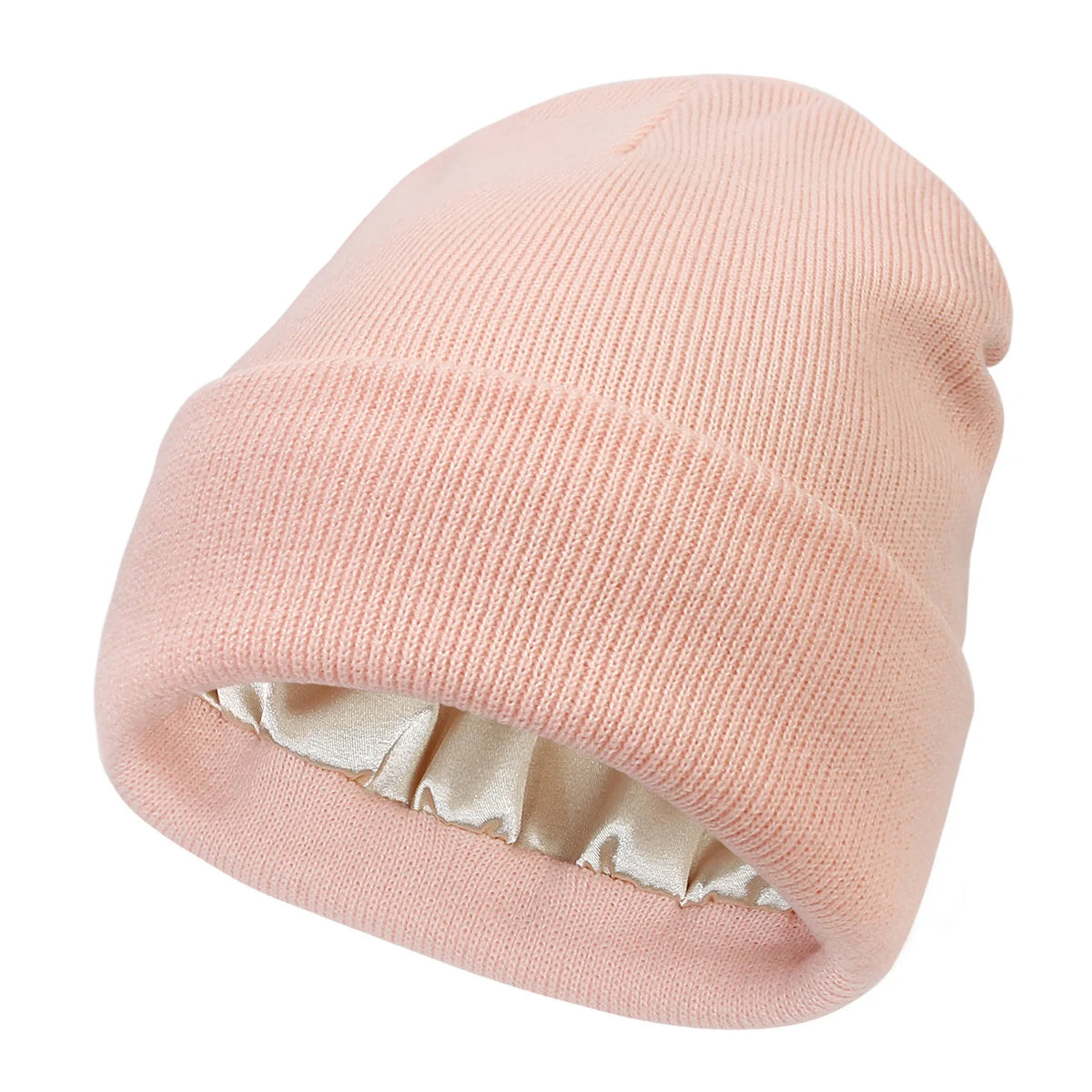 Satin-Lined Knit Beanie