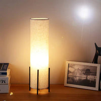Scandinavian Wood & Fabric Table Lamp for Living Room Lighting