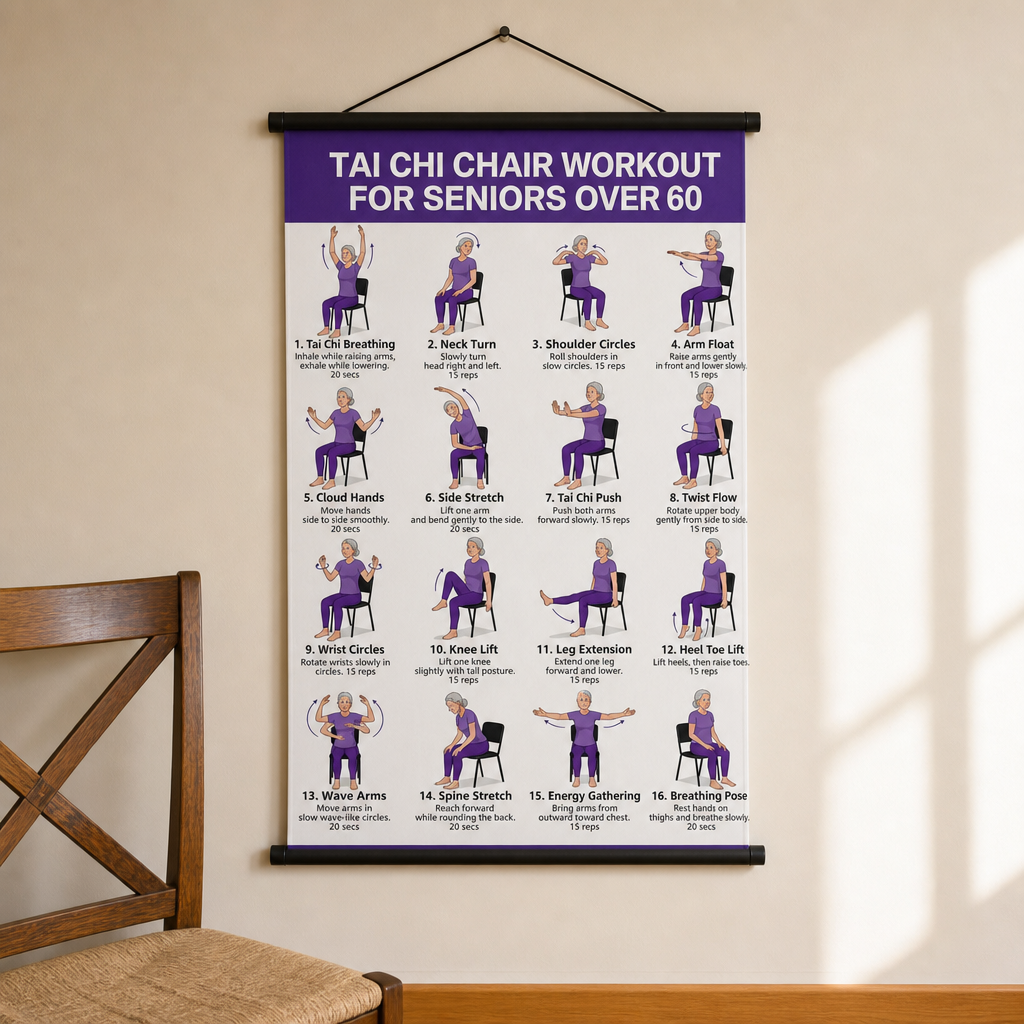 Seated and Standing Tai Chi Wall Chart