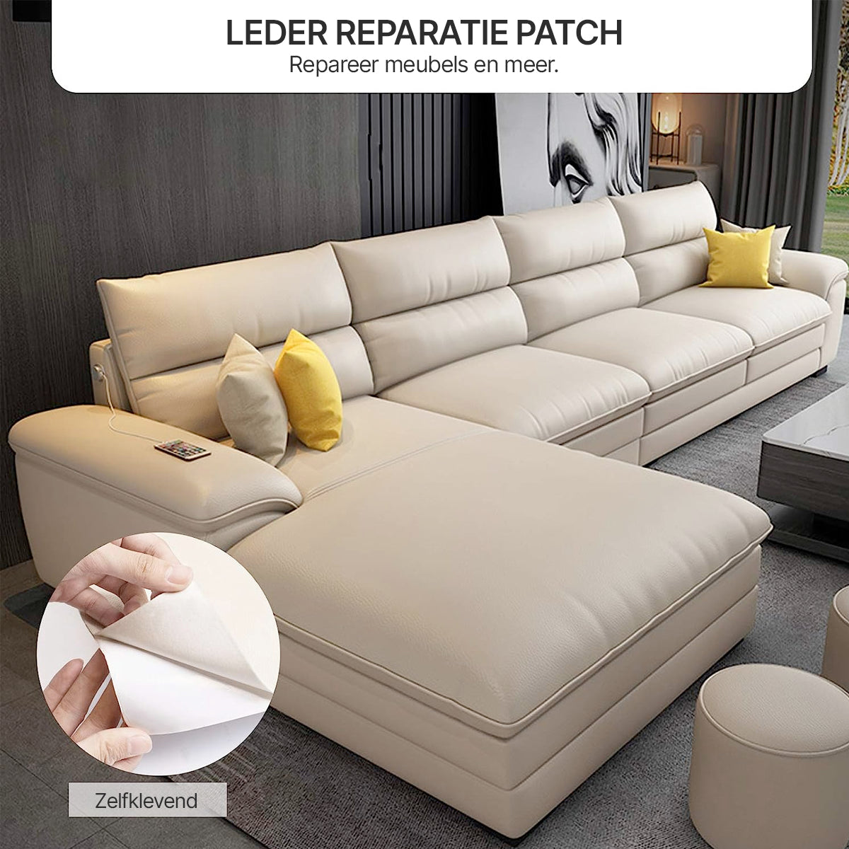 Self-Adhesive PU Leather Repair Patch - Waterproof and Strong