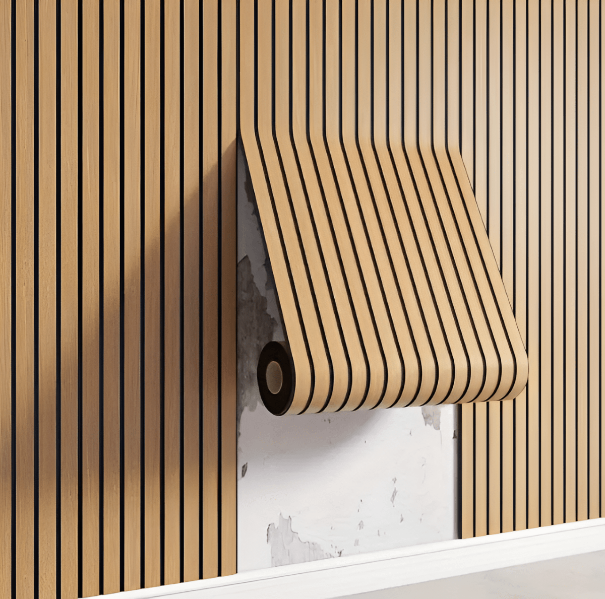 Panneaux autocollants imitation bois pour la décoration murale