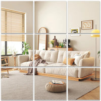 Lot de 10 miroirs carrés souples autocollants
