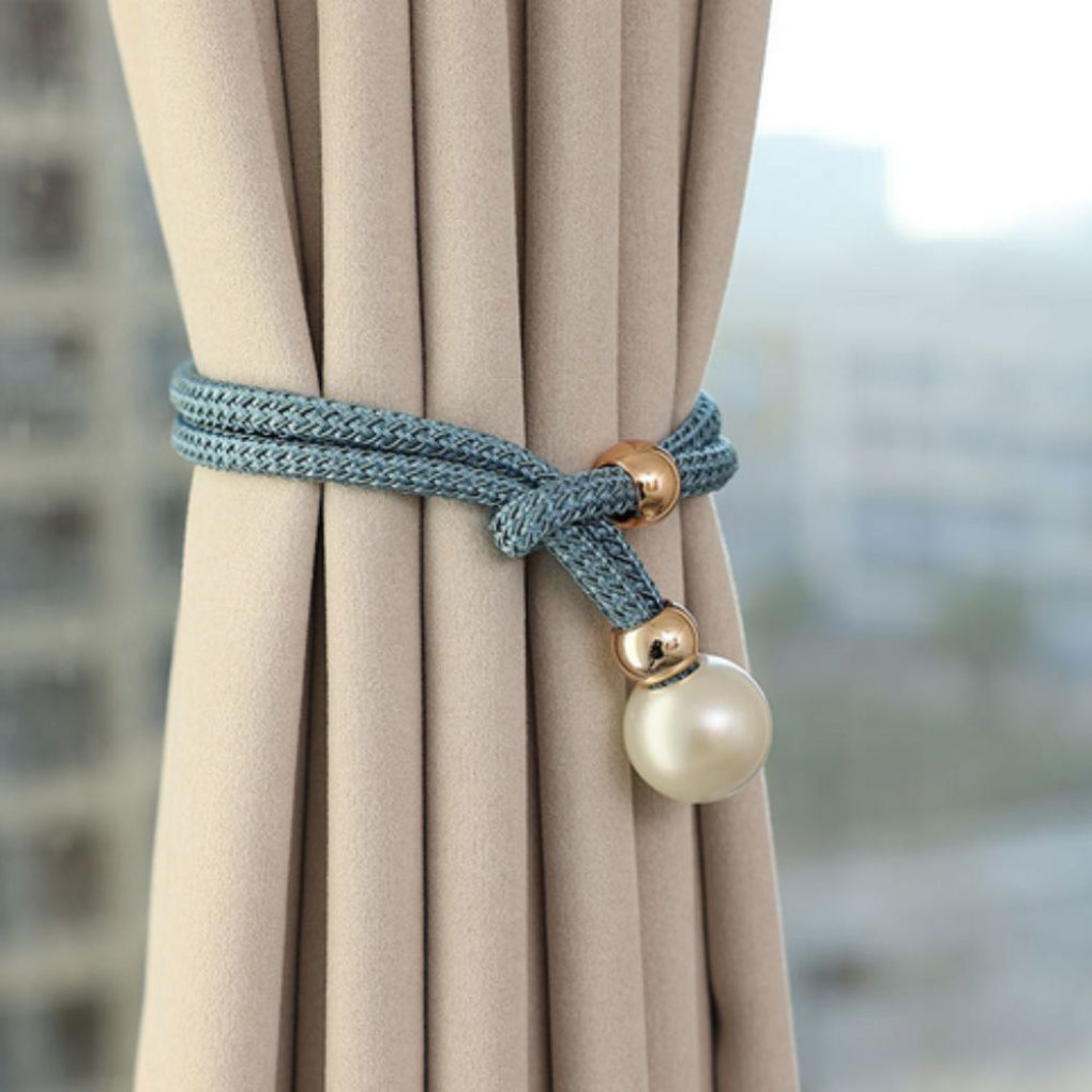 Lot de 2 attaches pour rideaux avec perles
