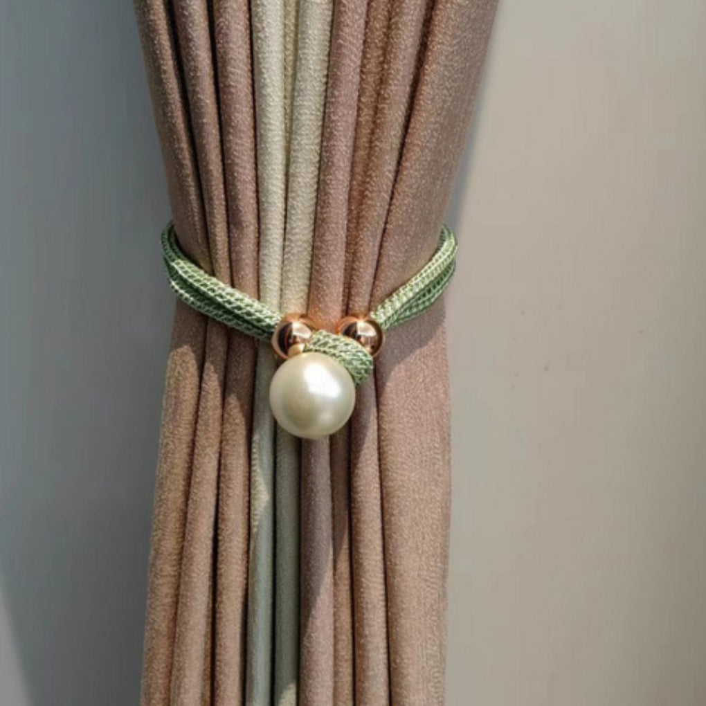 Lot de 2 attaches pour rideaux avec perles