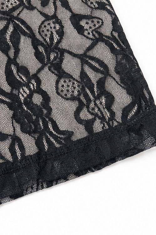 Sheer Lace-Look Opaque-Lined Leggings
