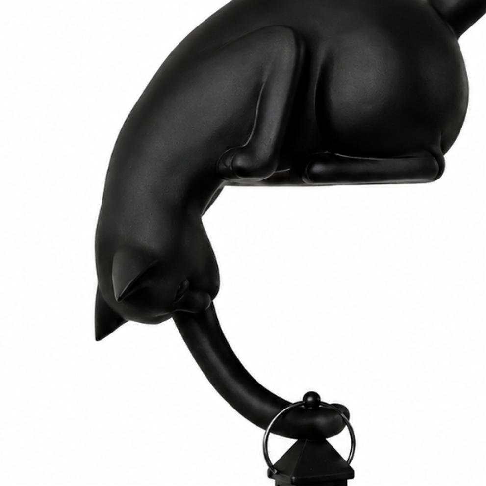 Lanterne LED en forme de chat à poser sur une étagère