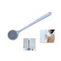 Brosse de douche en silicone avec long manche – Exfolier et masser